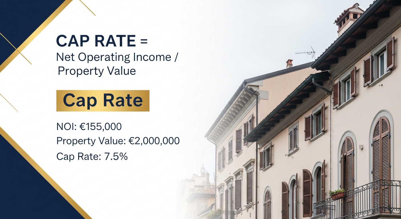 Cap rate immobiliare: calcolo e benchmark